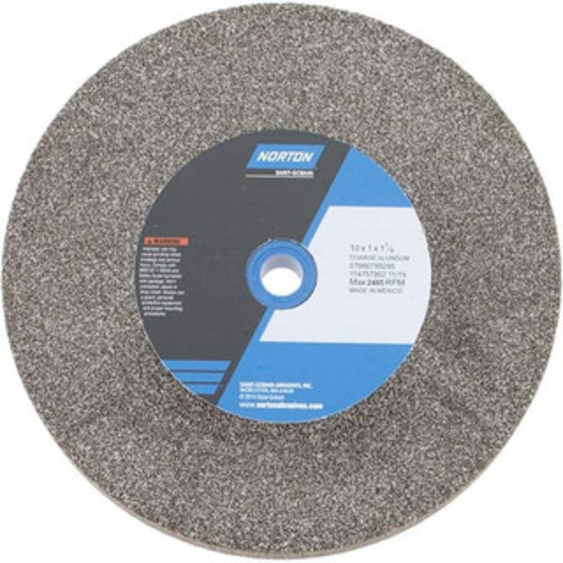 Norton 36 Grit Aluminum Oxide Bench & Pedestal Grinding Wheel 10 Diam x 1-1/4 Hole x 1 Thick, 2485 Max RPM, Very Coarse/Coarse Grade 07660788295 – 75941468