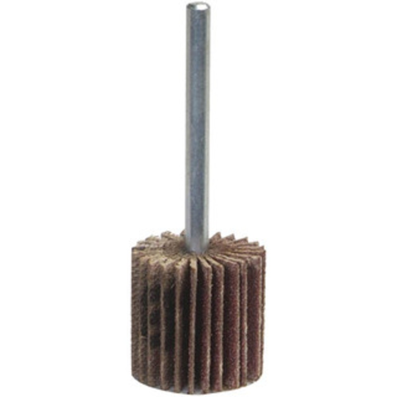 Norton 1 Diam x 5/8 Face Width, Coarse Aluminum Oxide Coated Mounted Flap Wheel 1/4 Shank Mount, 60 Grit, Y Weighted Cloth Backing, 30,000 Max RPM 63642502576 – 41617820