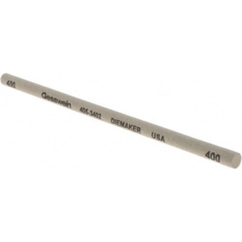 Made in USA 400 Grit Aluminum Oxide Round Polishing Stone Medium Grade, 1/4 Wide x 6 Long x 1/4 Thick 405-3402 – 67121152