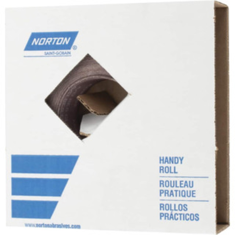 Norton 2 x 50 Yd 280 Grit Aluminum Oxide Shop Roll Extra Fine Grade, J Weighted Cloth Backing 66261126292 – 61221271