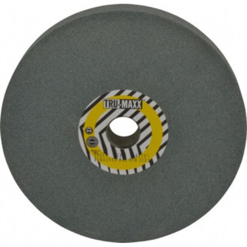 Tru-Maxx 80 Grit Silicon Carbide Bench & Pedestal Grinding Wheel 8 Diam x 1 Hole x 1 Thick, 3600 Max RPM, K Hardness, Medium Grade , Vitrified Bond 66253255189 – 85642569