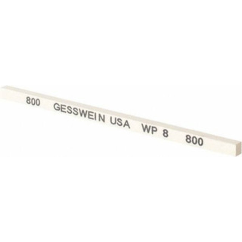 Made in USA 800 Grit Aluminum Oxide Square Polishing Stone Super Fine Grade, 5/32 Wide x 4 Long x 5/32 Thick 890-6228 – 51032852