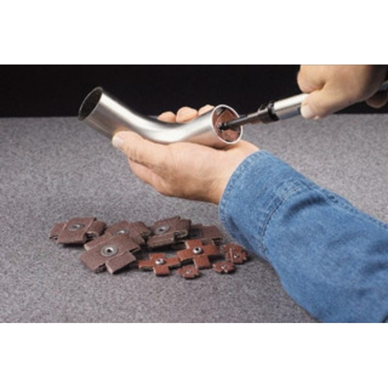 Made in USA 80 Grit, Medium Grade, Aluminum Oxide Cross Pad 4-1/2 Long x 1-1/2 Wide x 1-1/2 Thick, Cloth Backed, X Backing Weight, 8 Ply, 12,000 Max RPM 809775-69968 – 60318839