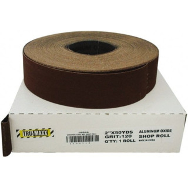 Tru-Maxx 2 x 50 Yd 280 Grit Aluminum Oxide Shop Roll Very Fine Grade, J Weighted Cloth Backing 50413 – 88313549