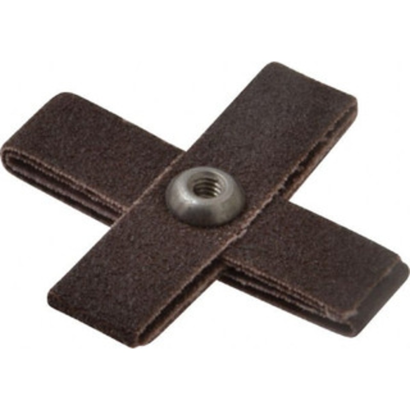 Made in USA 80 Grit, Medium Grade, Aluminum Oxide Cross Pad 2 Long x 1/2 Wide x 1/2 Thick, Cloth Backed, X Backing Weight, 8 Ply, 24,000 Max RPM 809775-69428 – 88016993
