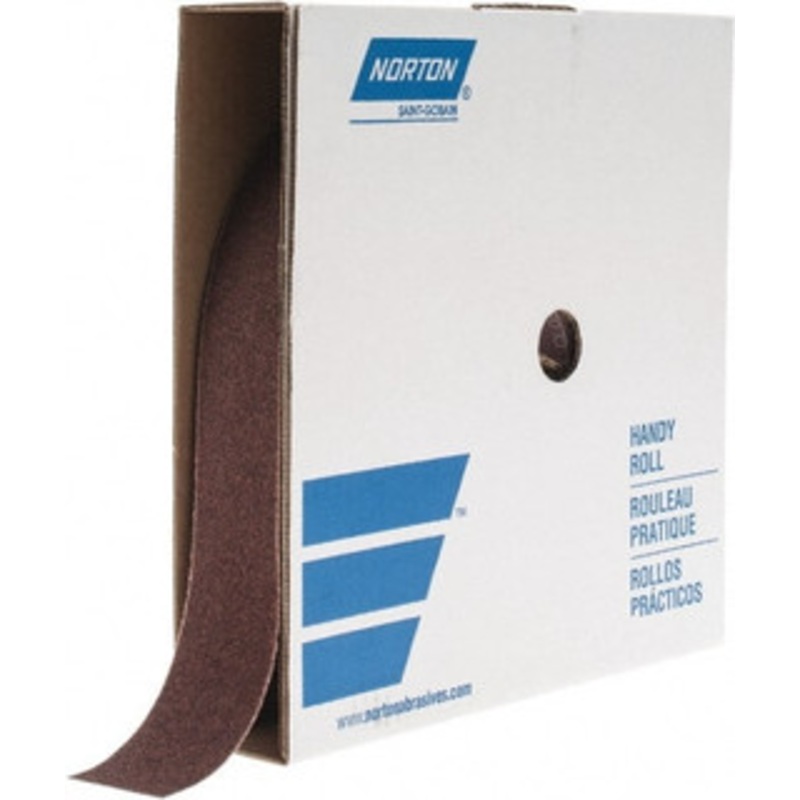 Norton 2 x 50 Yd 40 Grit Aluminum Oxide Shop Roll Coarse Grade, X Weighted Cloth Backing 66261058714 – 56269111
