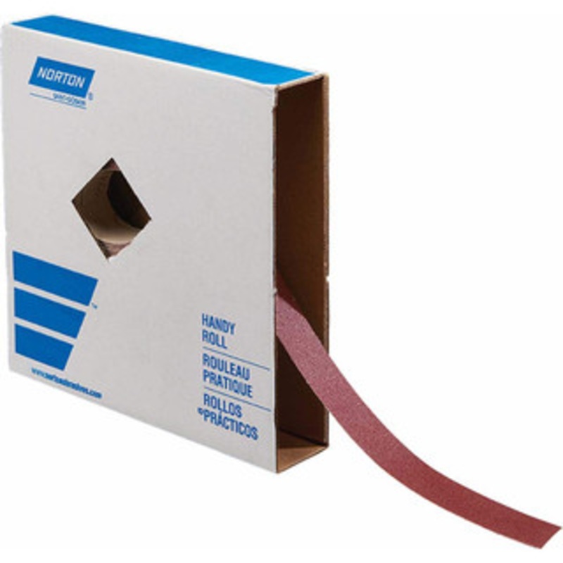 Norton 1-1/2 x 50 Yd 400 Grit Aluminum Oxide Shop Roll J Weighted Shop Roll Backing 66261136202 – 50519404