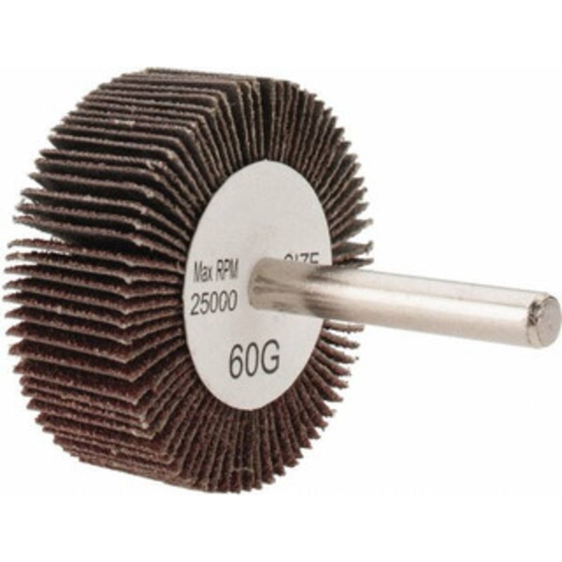 Tru-Maxx 2 Diam x 3/4 Face Width, Medium Aluminum Oxide Coated Mounted Flap Wheel 1/4 Shank Mount, 60 Grit, 25,000 Max RPM SZMFW660 – 87661278