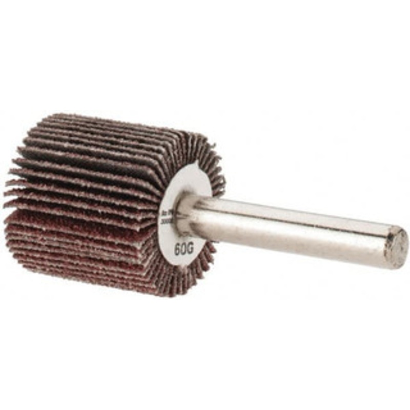 Tru-Maxx 1 Diam x 1 Face Width, Medium Aluminum Oxide Coated Mounted Flap Wheel 1/4 Shank Mount, 60 Grit, 30,000 Max RPM SZMFW260 – 87661492