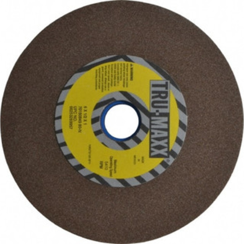Tru-Maxx 80 Grit Aluminum Oxide Bench & Pedestal Grinding Wheel 6 Diam x 1 Hole x 1/2 Thick, 5410 Max RPM, O Hardness, Medium Grade , Vitrified Bond 66253269957 – 70180849