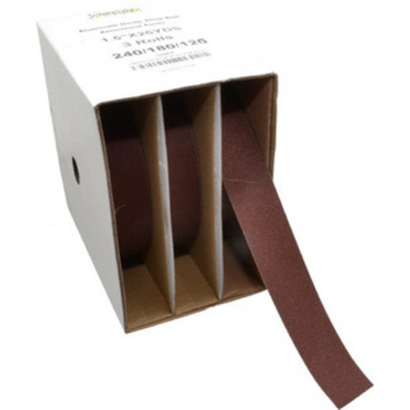 Tru-Maxx 25 Yards x 1-1/2 3 Piece Roll Kit 120, 180 & 240 Grit, & Fine & Very Fine Grades 5082 – 52437761