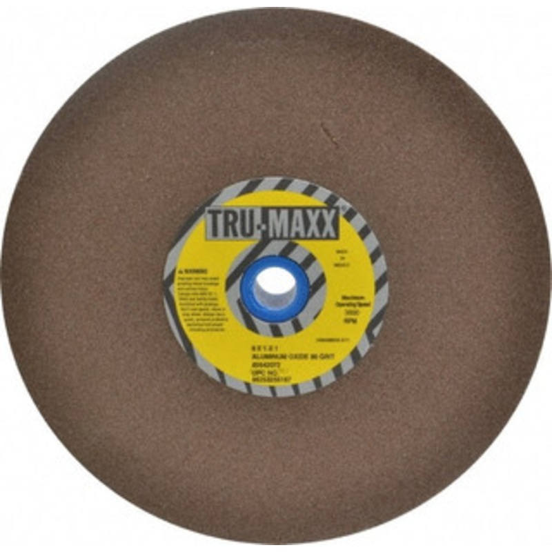 Tru-Maxx 80 Grit Aluminum Oxide Bench & Pedestal Grinding Wheel 8 Diam x 1 Hole x 1 Thick, 3600 Max RPM, O Hardness, Medium Grade , Vitrified Bond 66253255167 – 85642072