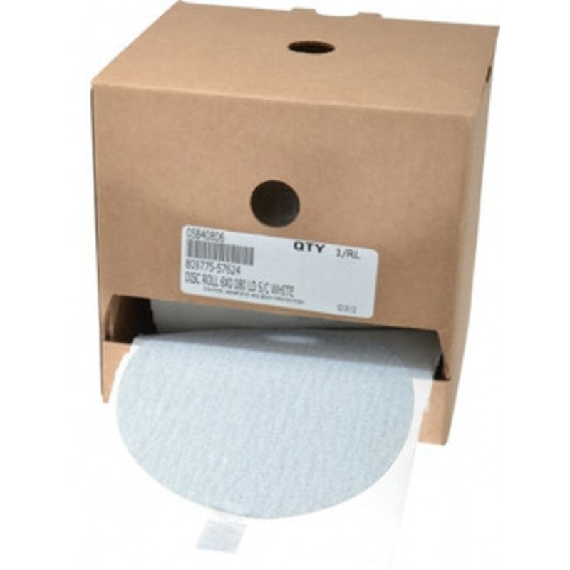 Made in USA 6 Diam, 80 Grit Silicon Carbide Adhesive PSA Disc Medium Grade, B Weighted Paper Backing, For Low Speed Dual-Action Sanders, Random Orbital Sanders 809775-57624 – 05840806