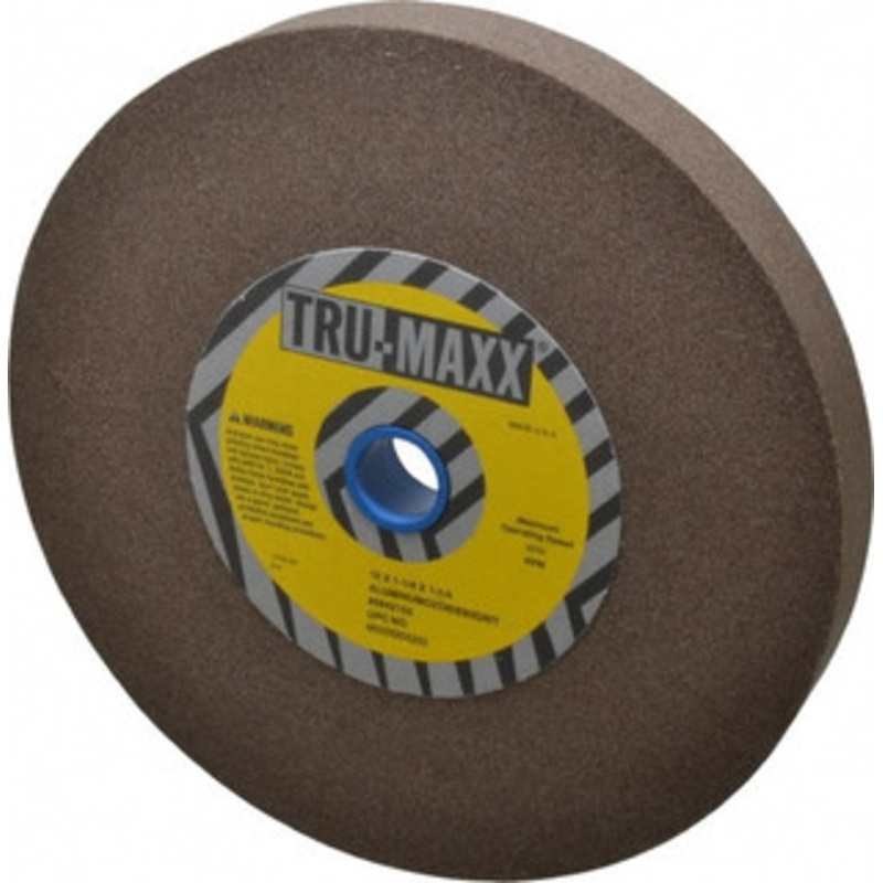 Tru-Maxx 80 Grit Aluminum Oxide Bench & Pedestal Grinding Wheel 10 Diam x 1-1/4 Hole x 1-1/4 Thick, 3250 Max RPM, P Hardness, Medium Grade , Vitrified Bond 66253255253 – 85642155