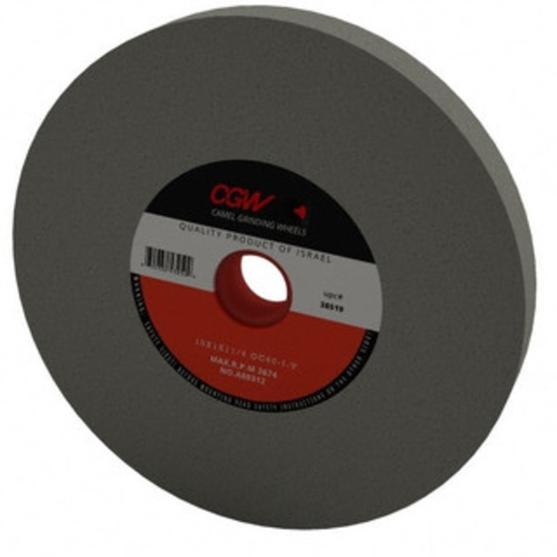 CGW Abrasives 60 Grit Silicon Carbide Bench & Pedestal Grinding Wheel 10 Diam x 1-1/4 Hole x 1 Thick, 2483 Max RPM, I Hardness, Medium Grade , Vitrified Bond 38519 – 01155779