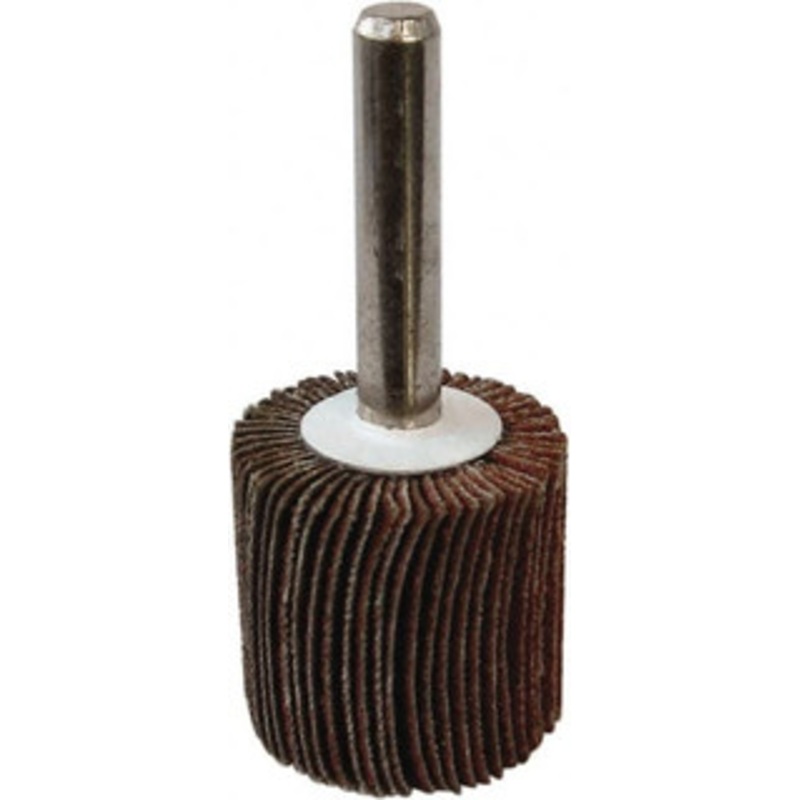Tru-Maxx 1 Diam x 5/8 Face Width, Medium Aluminum Oxide Coated Mounted Flap Wheel 1/4 Shank Mount, 80 Grit, 30,000 Max RPM SZMFW180 – 87661518