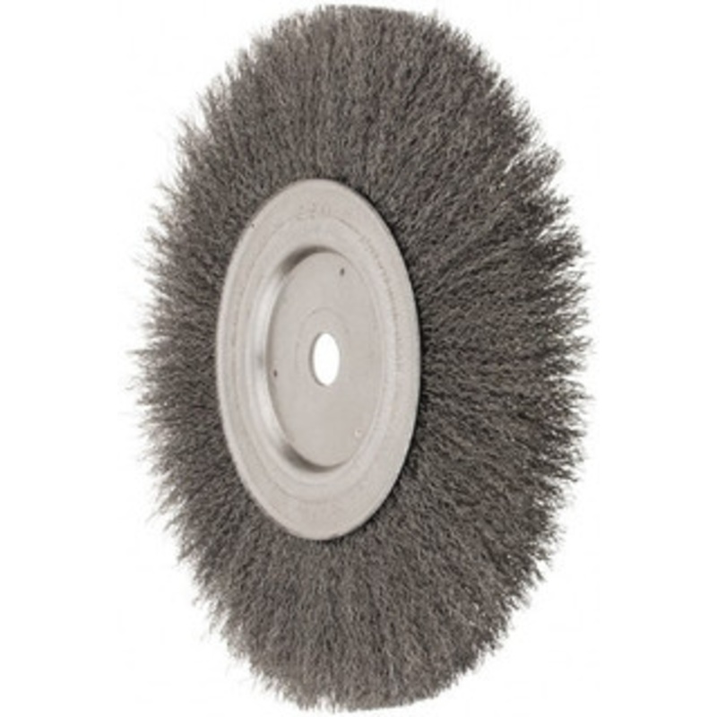 Weiler Abrasives 10 OD, 3/4 Arbor Hole, Crimped Steel Wheel Brush 3/4 Face Width, 2-1/2 Trim Length, 0.0118 Filament Diam, 4,000 RPM 01248 – 75843516