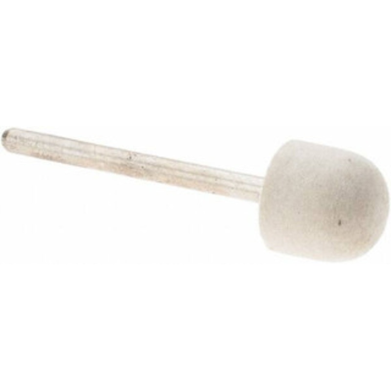 Value Collection 1/2 Diam 1/8 Shank Diam Rock Hard Density Oval Shaped Mounted Bob 1/2 Head Length, 2 Shank Length, Wool Felt 516155 – 91068411