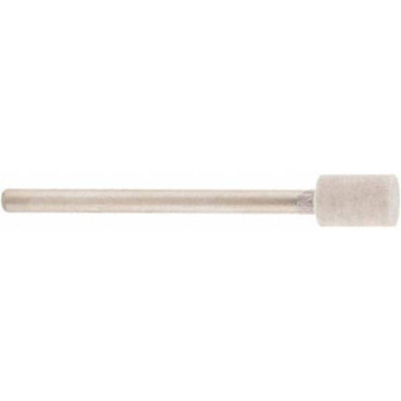 Value Collection 1/4 Diam 1/8 Shank Diam Hard Density Cylinder Shaped Mounted Bob 3/8 Head Length, 2 Shank Length, Wool Felt 516109 – 91068270