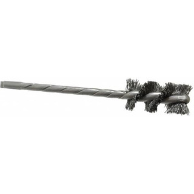 Osborn 1/2 Diam Helical Steel Tube Brush 0.008 Filament Diam, 1 Brush Length, 3-1/2 OAL, 1/8 Diam Shank 0003603300 – 03262219