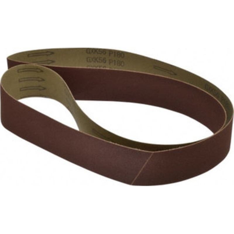 Tru-Maxx 2 Wide x 60 OAL, 180 Grit, Aluminum Oxide Abrasive Belt Aluminum Oxide, Very Fine, Coated, X Weighted Cloth Backing 7158 – 00445684