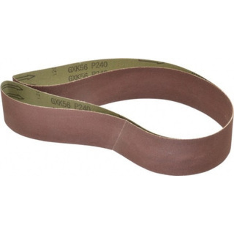 Tru-Maxx 2 Wide x 60 OAL, 240 Grit, Aluminum Oxide Abrasive Belt Aluminum Oxide, Very Fine, Coated, X Weighted Cloth Backing 7159 – 00446112