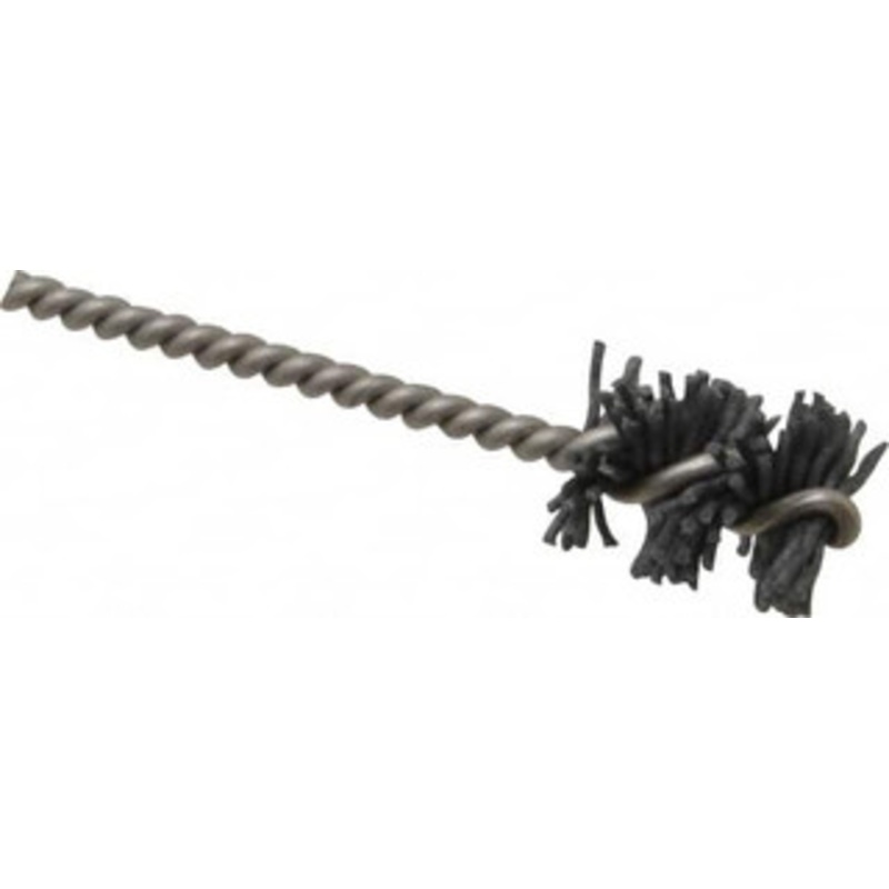 Made in USA 3/4 Diam Helical Nylon Tube Brush 0.04 Filament Diam, 1 Brush Length, 3-1/2 OAL, 0.162 Diam Stainless Steel Shank 381211 – 63764906