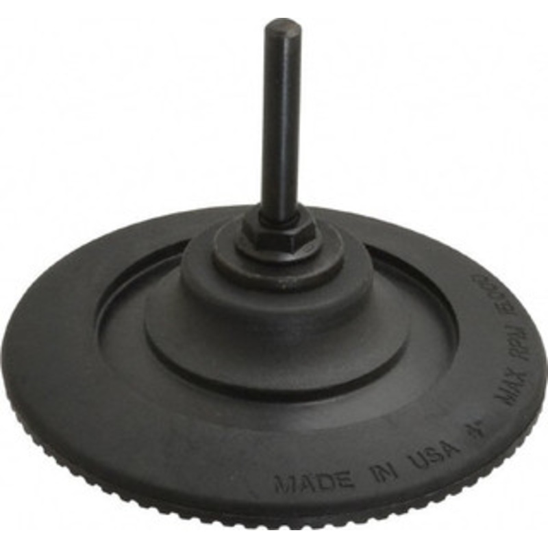 Made in USA 4 Diam Quick-Change Type S Disc Backing Pad 1/4 Shank Diam, Medium Density, 15,000 RPM 384108 – 91855106