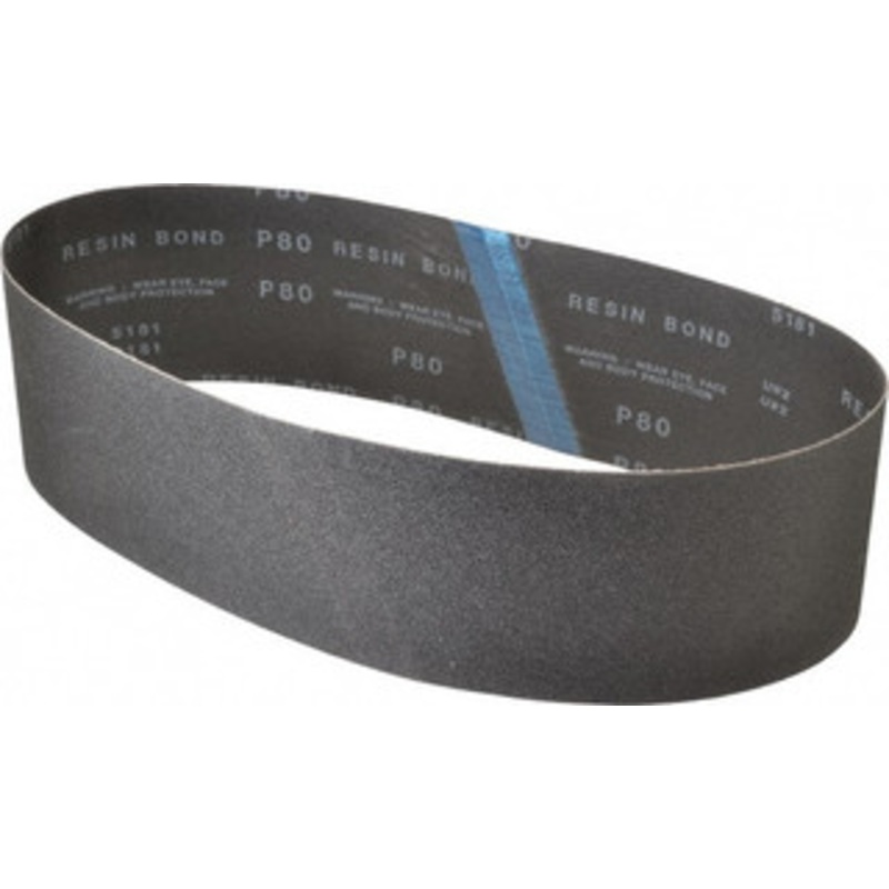 Made in USA 4 Wide x 36 OAL, 80 Grit, Silicon Carbide Abrasive Belt Silicon Carbide, Medium, Coated, X/Y Weighted Cloth Backing, Wet/Dry, Series S181 801034-49317 – 63176812