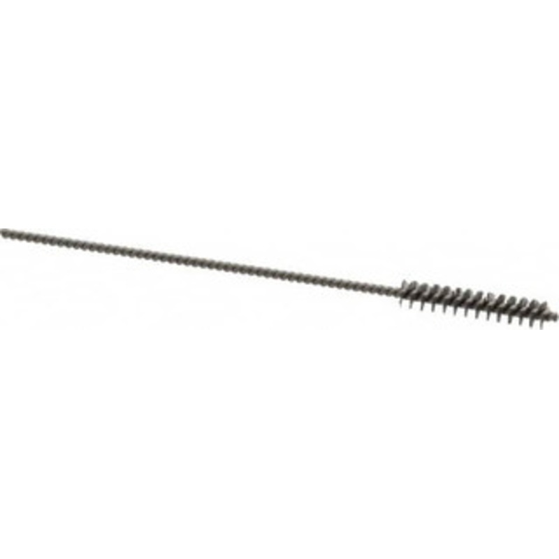 Made in USA 5mm Diam Helical Stainless Steel Tube Brush Single Spiral, 0.003 Filament Diam, 1 Brush Length, 4 OAL, 0.073 Diam Stainless Steel Shank 03-320385-1 – 03717477