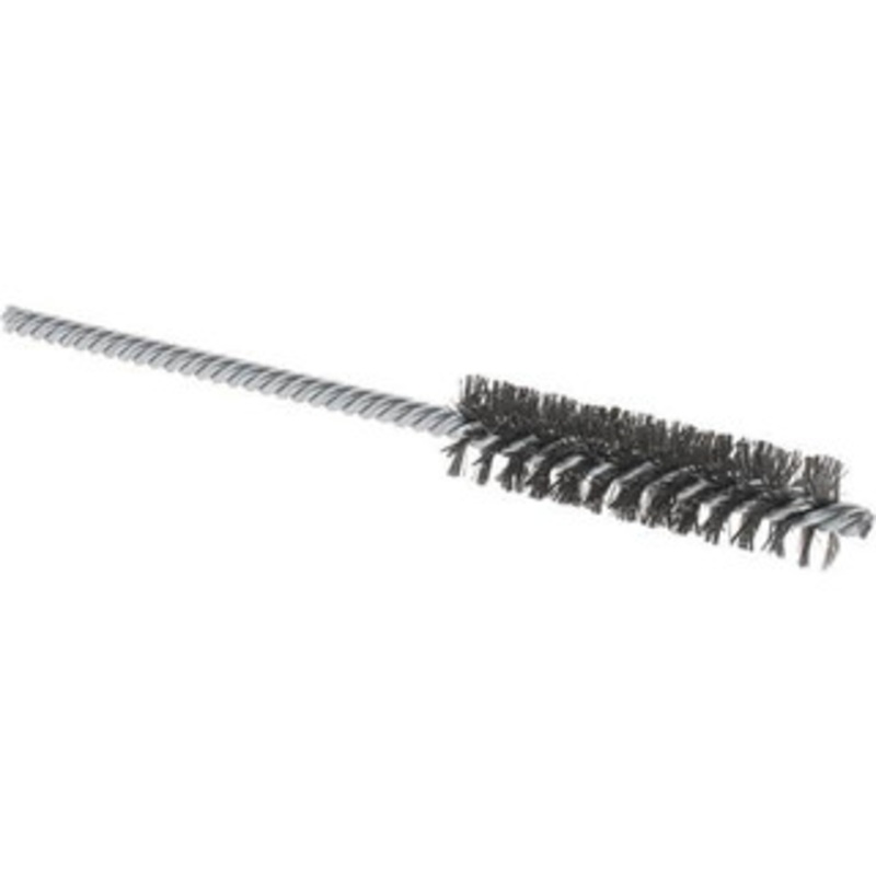 Weiler Abrasives 1/2 Diam Helical Steel Tube Brush Double Spiral, 0.006 Filament Diam, 2 Brush Length, 5 OAL, 5/32 Diam Shank 91131 – 64705239