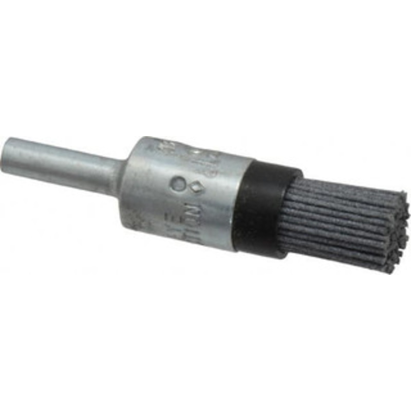 Osborn 1/2 Diam Nylon Bridled End Brush 1 Trim Length, 1/4 Shank Diam, 9,000 Max RPM 0003077400 – 00126953