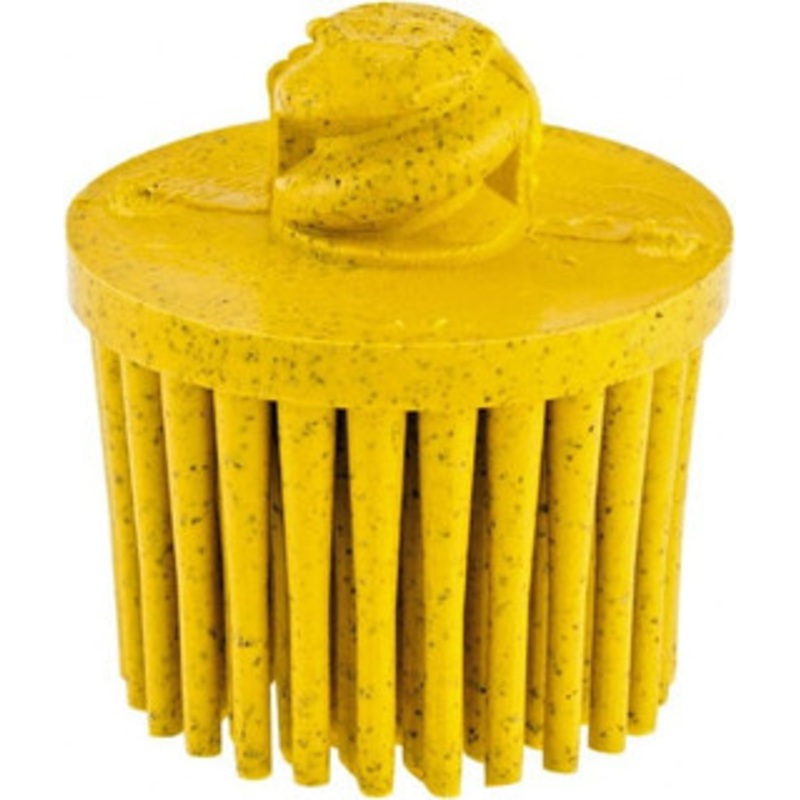 3M 1 80 Grit Ceramic Straight Disc Brush Medium Grade, Type R Quick Change Connector, 5/8 Trim Length 7100138319 – 00222778