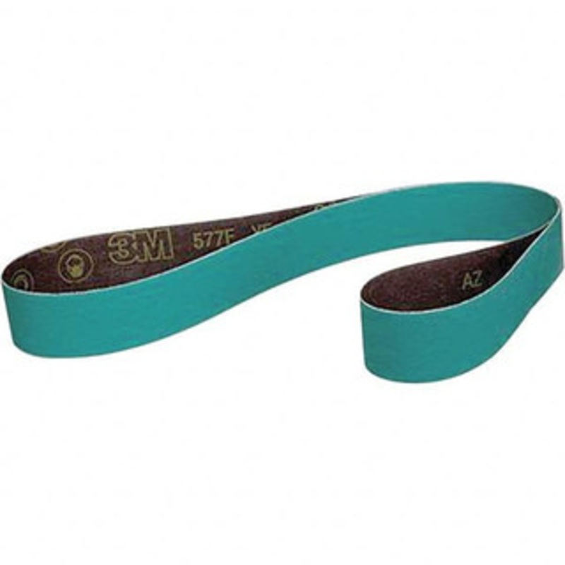 3M 1 Wide x 42 OAL, 80 Grit, Zirconia Alumina Abrasive Belt Zirconia Alumina, Medium, Coated, Series 577F 7010361612 – 76006642