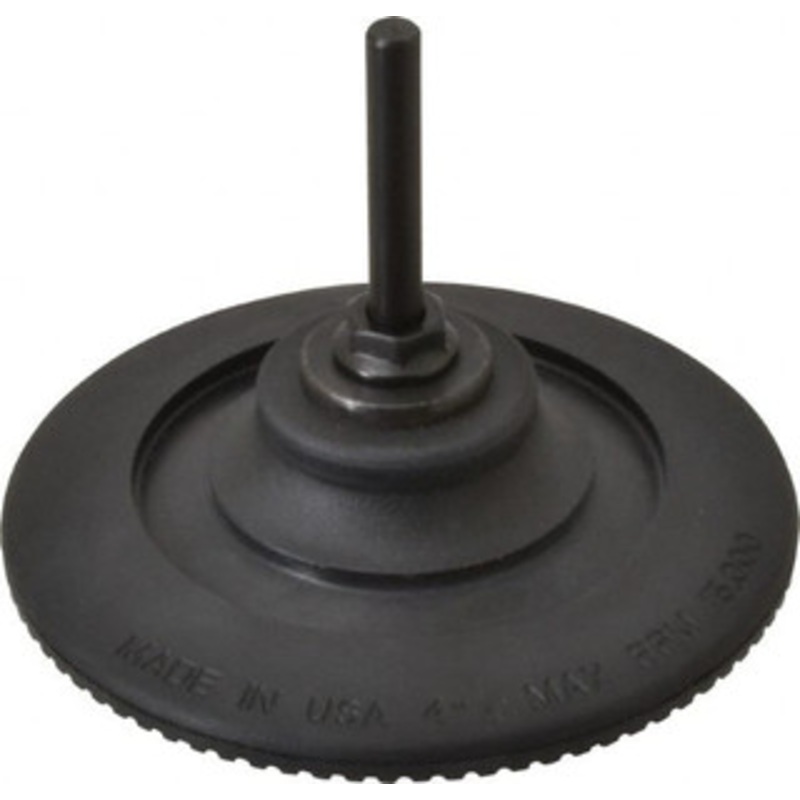 Made in USA 4 Diam Quick-Change Type R Disc Backing Pad 1/4 Shank Diam, Medium Density, 15,000 RPM 383108 – 91855122