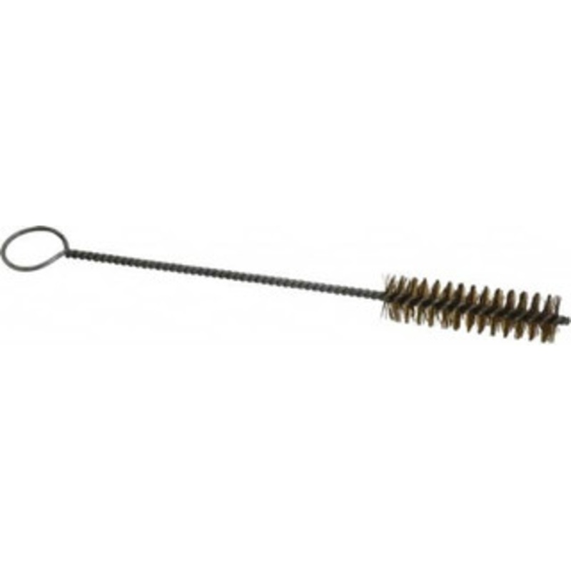 PRO-SOURCE 3 Long x 13/16 Diam Brass Twisted Wire Bristle Brush Single Spiral, 10 OAL, 0.008 Wire Diam, 0.16 Shank Diam 05117 – 03716321