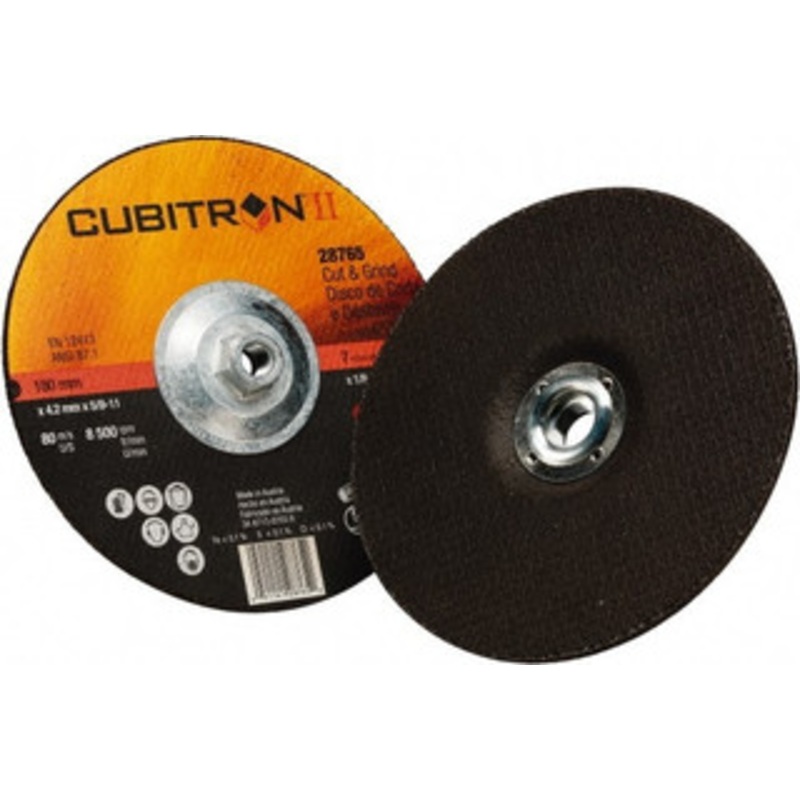 3M 36 Grit, 7 Wheel Diam, 1/8 Wheel Thickness, Type 27 Depressed Center Wheel Ceramic, 8,500 Max RPM 7100019074 – 32760944
