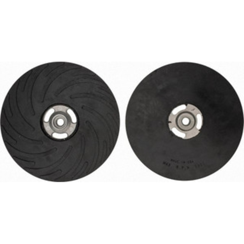 Made in USA 9 Diam Disc Backing Ribbed Backing Pad Soft Density, 6,600 RPM 9002UF – 03688587
