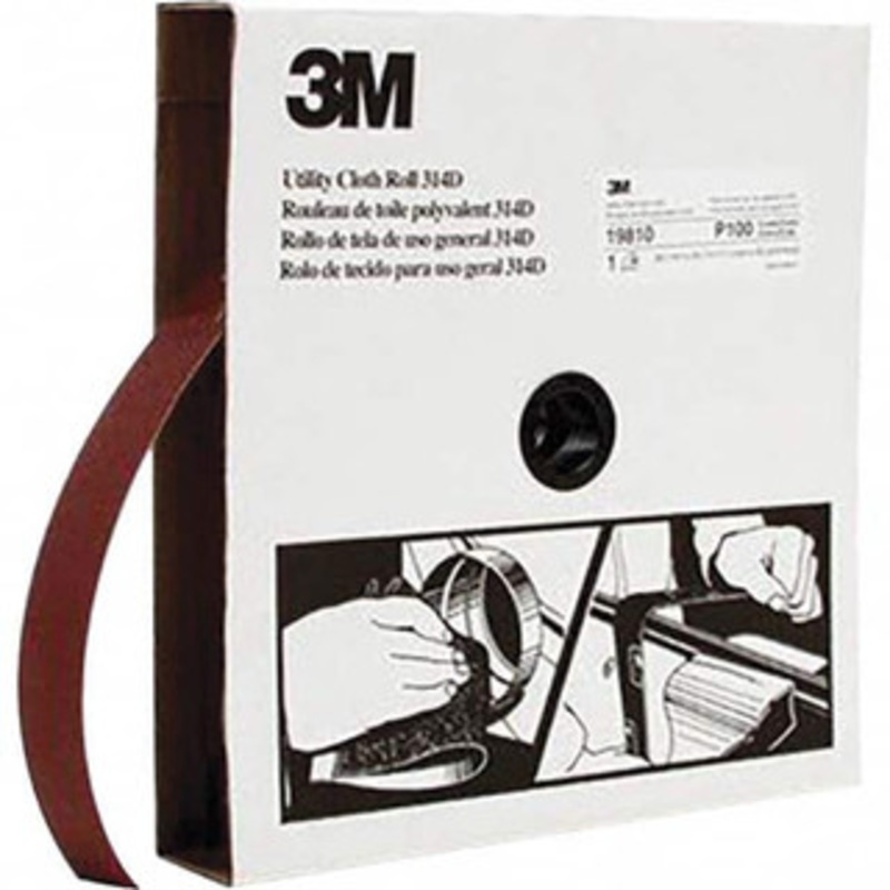 3M 1-1/2 x 50 Yd 100 Grit Aluminum Oxide Shop Roll Fine Grade, J Weighted Cloth Backing 7000118530 – 06363477