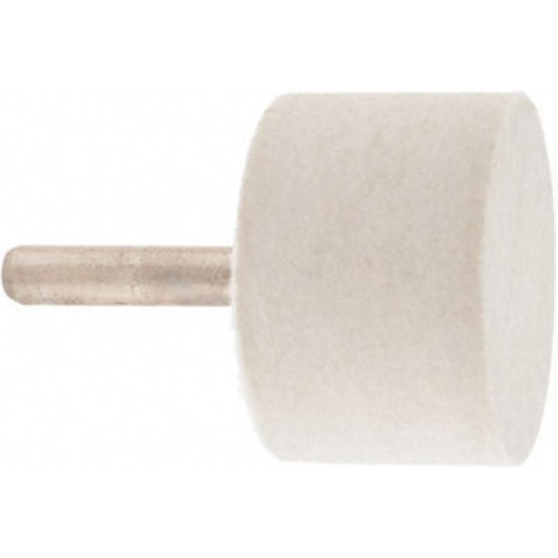 Value Collection 1-1/2 Diam 1/4 Shank Diam Hard Density Cylinder Shaped Mounted Bob 1 Head Length, 2 Shank Length, Wool Felt 516184 – 91067926