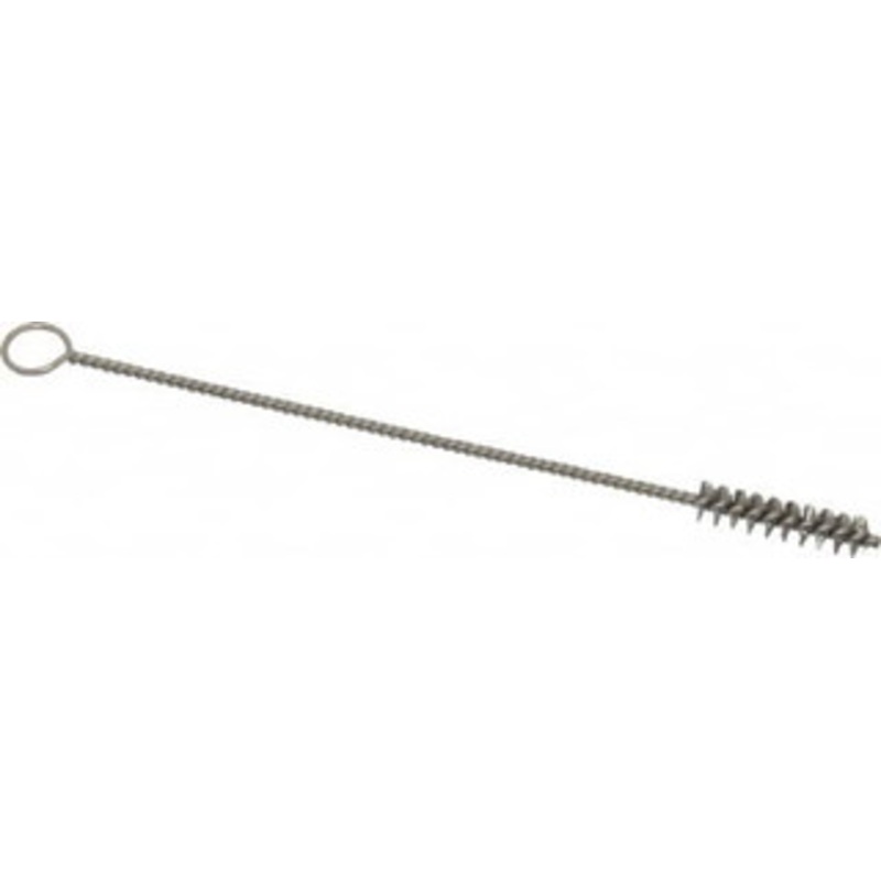 PRO-SOURCE 3/4 Long x 3/16 Diam Stainless Steel Twisted Wire Bristle Brush Single Spiral, 4 OAL, 0.003 Wire Diam, 0.062 Shank Diam 05181 – 03715810