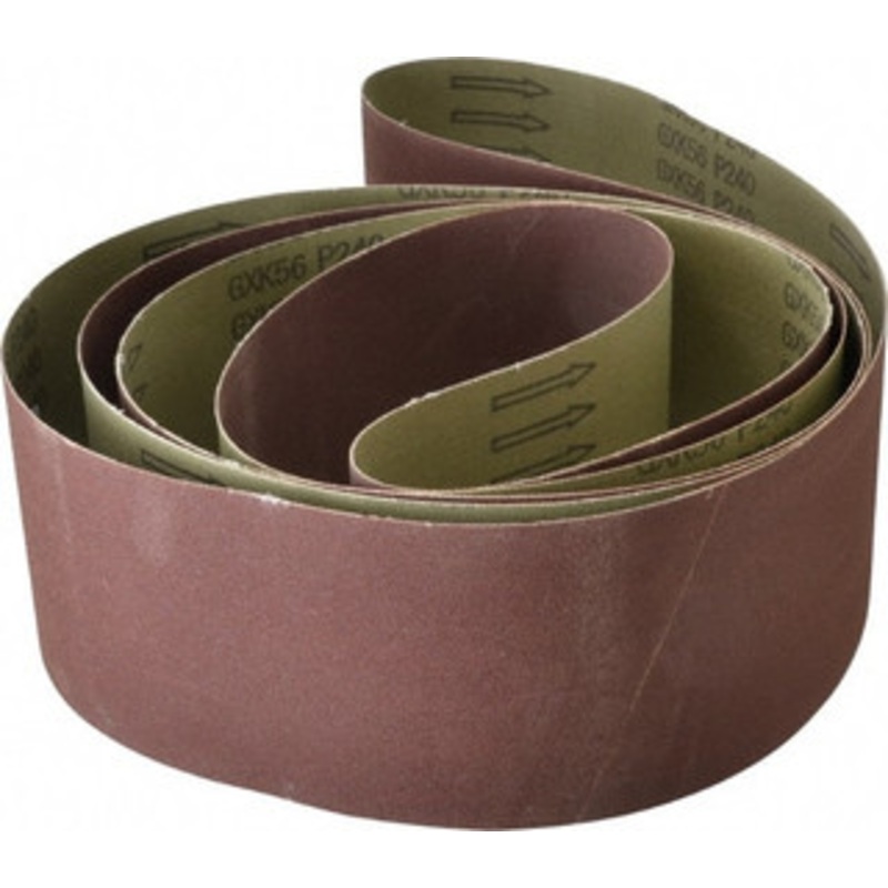 Tru-Maxx 4 Wide x 132 OAL, 220 Grit, Aluminum Oxide Abrasive Belt Aluminum Oxide, Very Fine, Coated, X Weighted Cloth Backing 7309 – 75210229