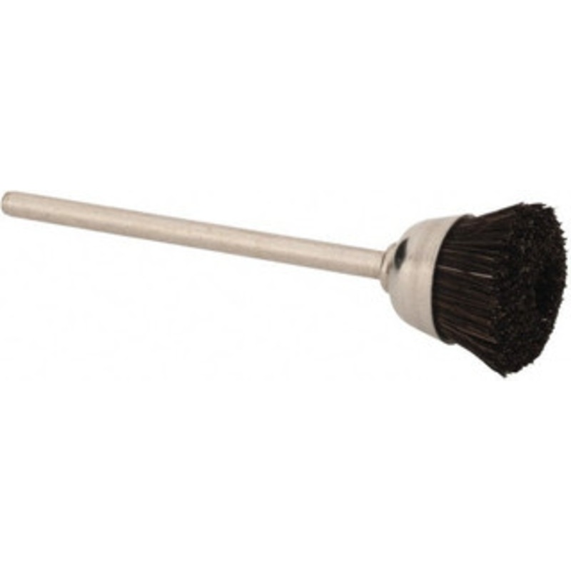 Weiler Abrasives 1/2 Diam 3/32 Shank Hair Fill Cup Brush Straight Wire, 0.003 Wire Diam, 7/32 Trim, 37,000 Max RPM 26091 – 75852285