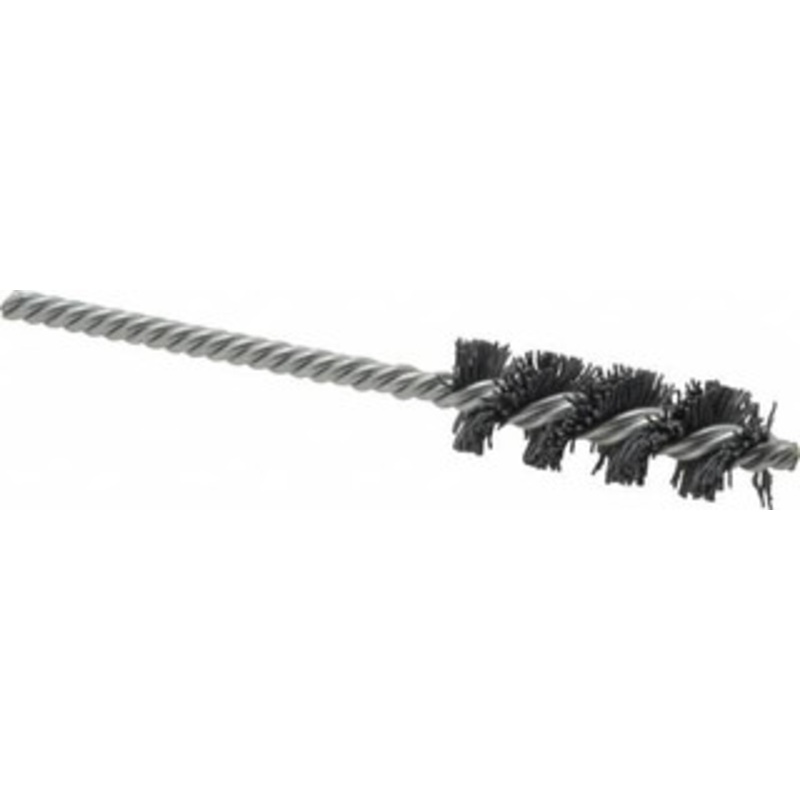 Weiler Abrasives 11/16 Diam Helical Nylon Tube Brush Single Spiral, 0.022 Filament Diam, 2 Brush Length, 5 OAL, 7/32 Diam Shank 98388 – 75851022