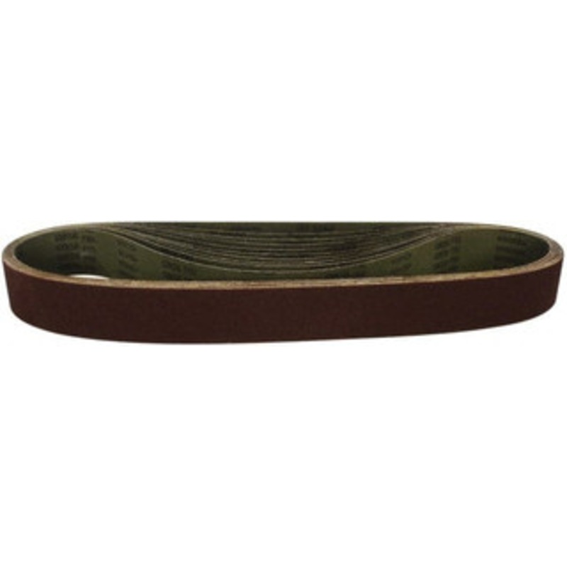 Tru-Maxx 1/2 Wide x 24 OAL, 150 Grit, Aluminum Oxide Abrasive Belt Aluminum Oxide, Fine, Coated, X Weighted Cloth Backing, Dry 7404 – 88313887