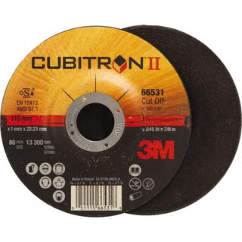 3M 60 Grit, 4-1/2 Wheel Diam, 7/8 Arbor Hole, Type 27 Depressed Center Wheel Ceramic, Resinoid Bond, S Hardness, 13,300 Max RPM 7100228956 – 81679748