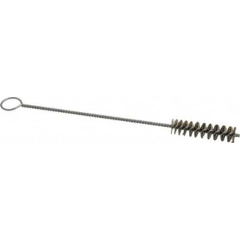 PRO-SOURCE 2-1/2 Long x 5/8 Diam Stainless Steel Twisted Wire Bristle Brush Single Spiral, 9 OAL, 0.008 Wire Diam, 0.142 Shank Diam 05086 – 03716065