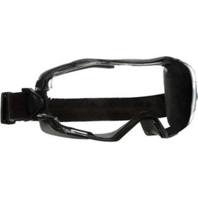 3M Size L Clear Polycarbonate Scratch Resistant Safety Goggles Indirect Vent Black Frame, Over The Glass 7100191929 – 90259482