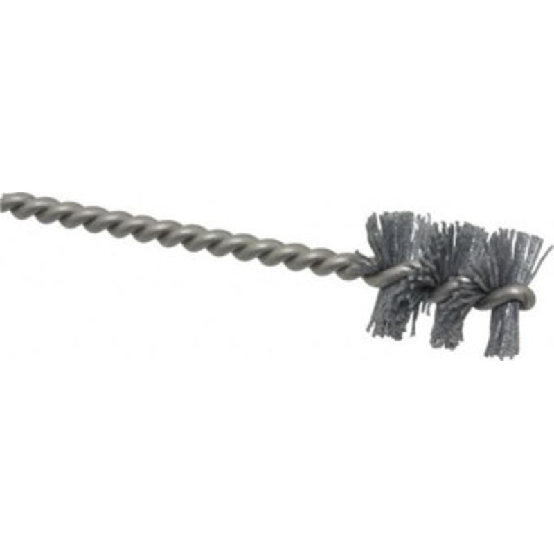 Made in USA 3/8 Diam Helical Nylon Tube Brush 0.04 Filament Diam, 1 Brush Length, 3-1/2 OAL, 0.11 Diam Stainless Steel Shank 07-1004 – 63764849