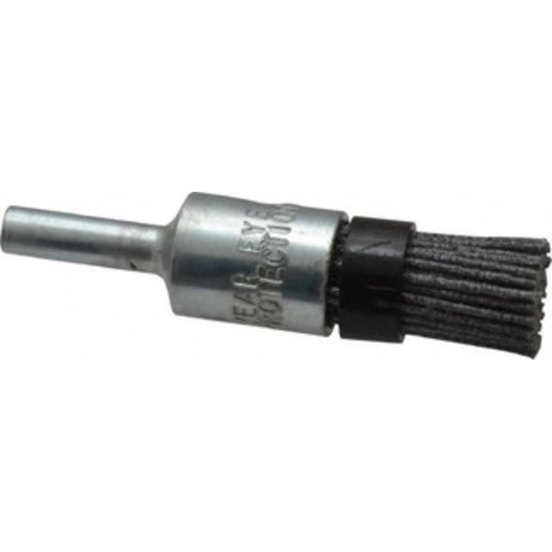 Osborn 1/2 Diam Nylon Bridled End Brush 1 Trim Length, 1/4 Shank Diam, 9,000 Max RPM 0003077300 – 00126946